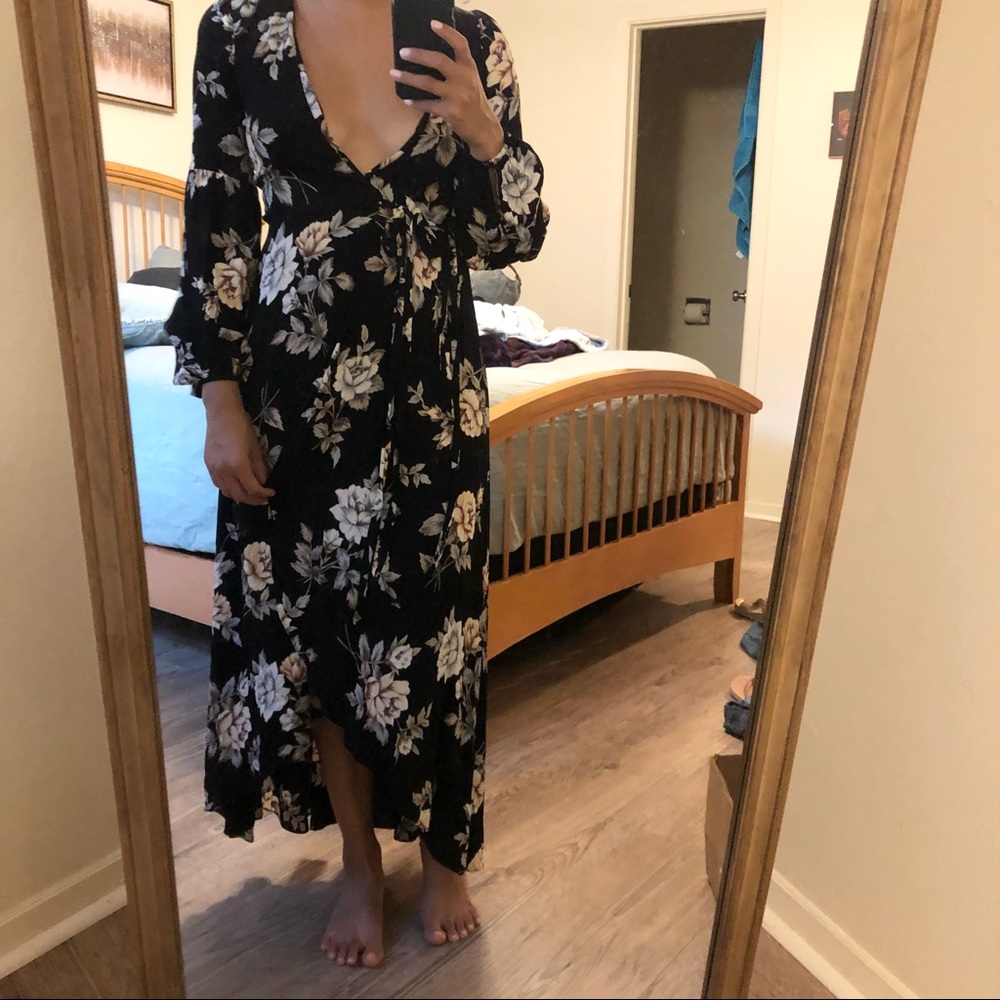 Christy Dawn Floral Wrap Maxi Dress